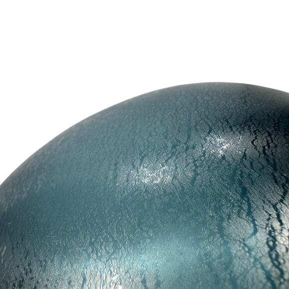 Vintage Buzz Williams Signed Art Glass Hand Blown Vase Blue Subtle Mottled 1983 - Picture 6 of 10